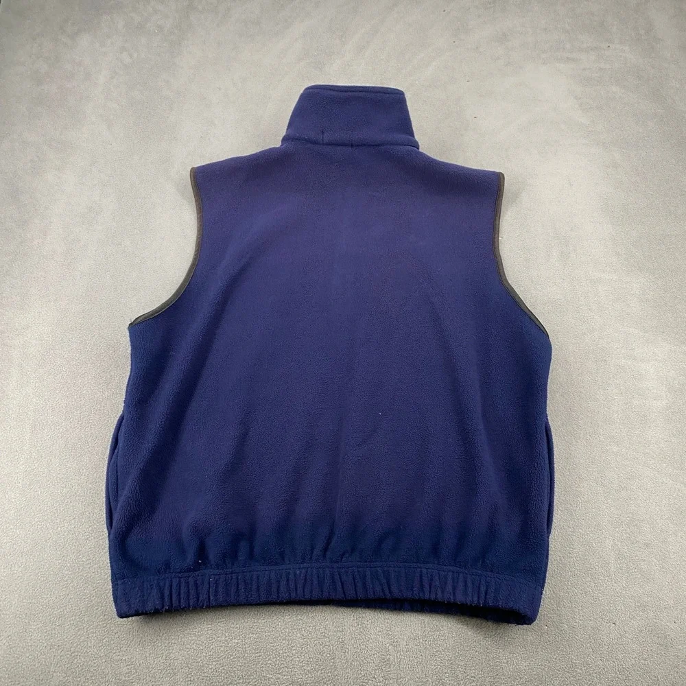 Divots Premium Mens Navy Blue Fleece Vest Robert Trent Jones Golf Trail Large